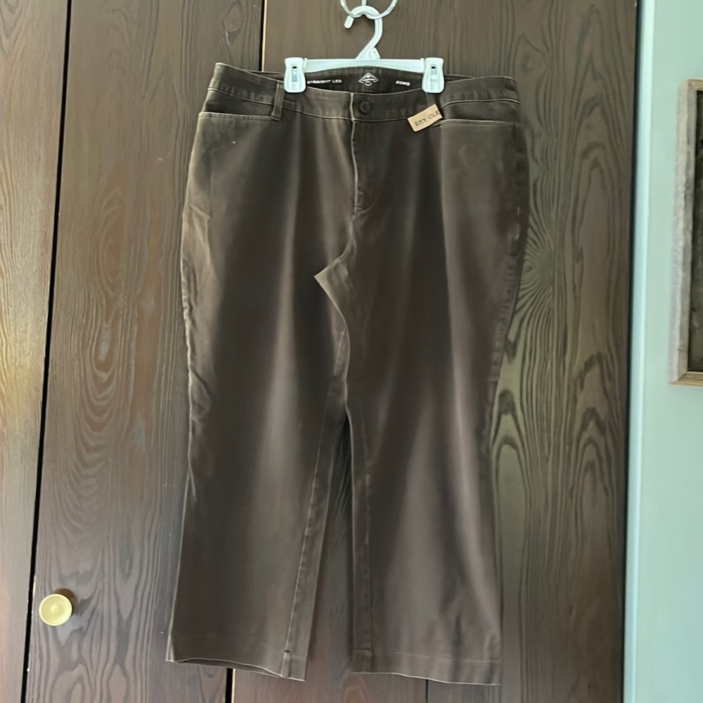 St. John’s Bay dark brown jeans. Straight leg. Size 20 WS
